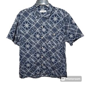 Lucky Brand Button Down Short Sleeved Shirt Club Collar